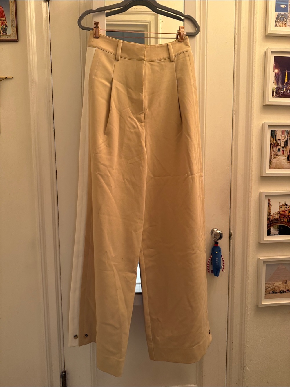 Women’s Beige Straight-Leg Dress Pants - Picture 13 of 16